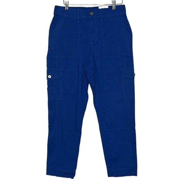 Style & Co Modern Cargo Straight Mid-Rise Blue Pants Size 6 - Picture 2 of 7
